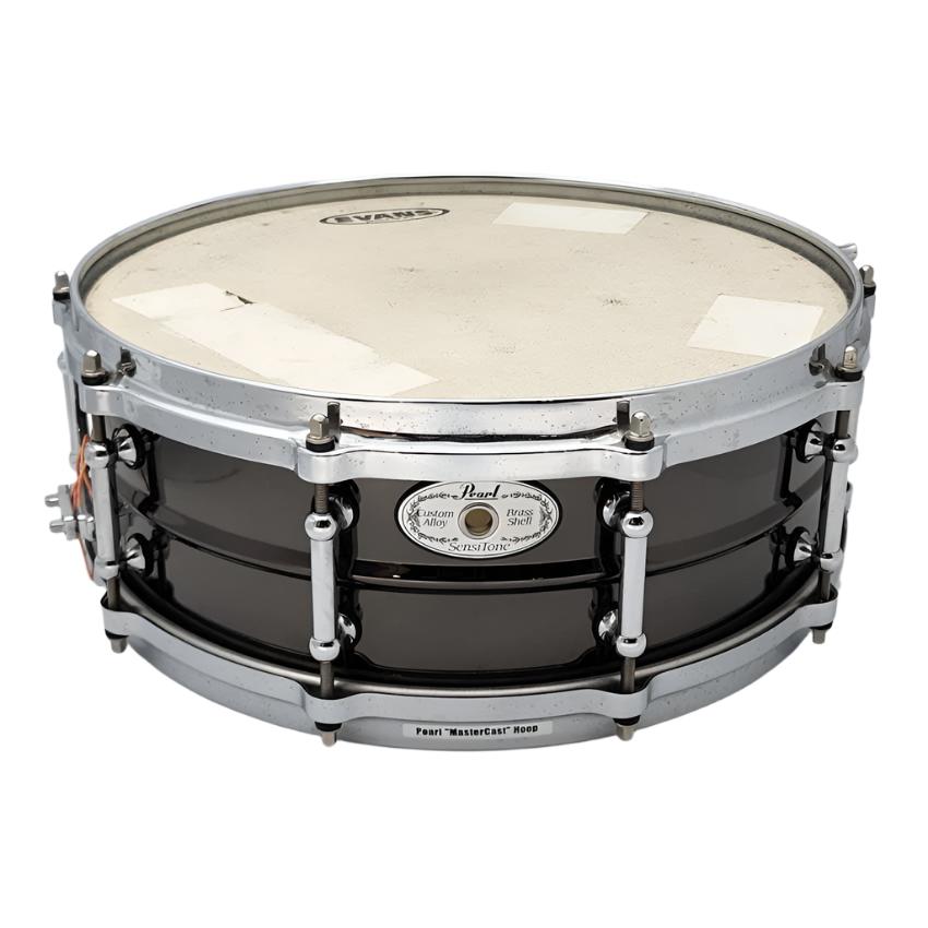 Used Pearl Sensitone Classic Brass Snare Drum 14x5.5 w/Tube Lugs - Good - Drum Center Of Portsmouth