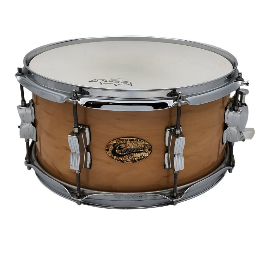 Used Ludwig Centennial Snare Drum 13x6.5 Natural Gloss - Good - Drum Center Of Portsmouth
