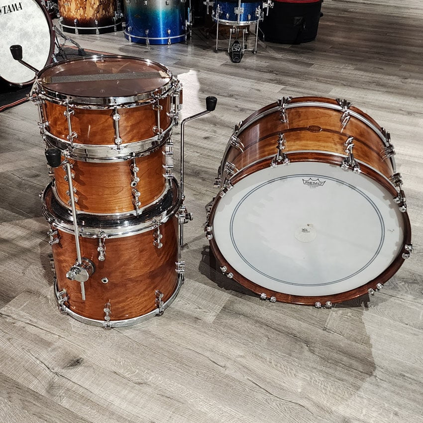 Used Doc Sweeney 4pc Drum Set Solid Ply Rosewood/Cherry - Very Good - Drum Center Of Portsmouth