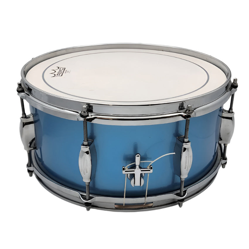 Used George Way Tuxedo Snare Drum 14x6.5 Million Dollar Baby Blue - Good - Drum Center Of Portsmouth