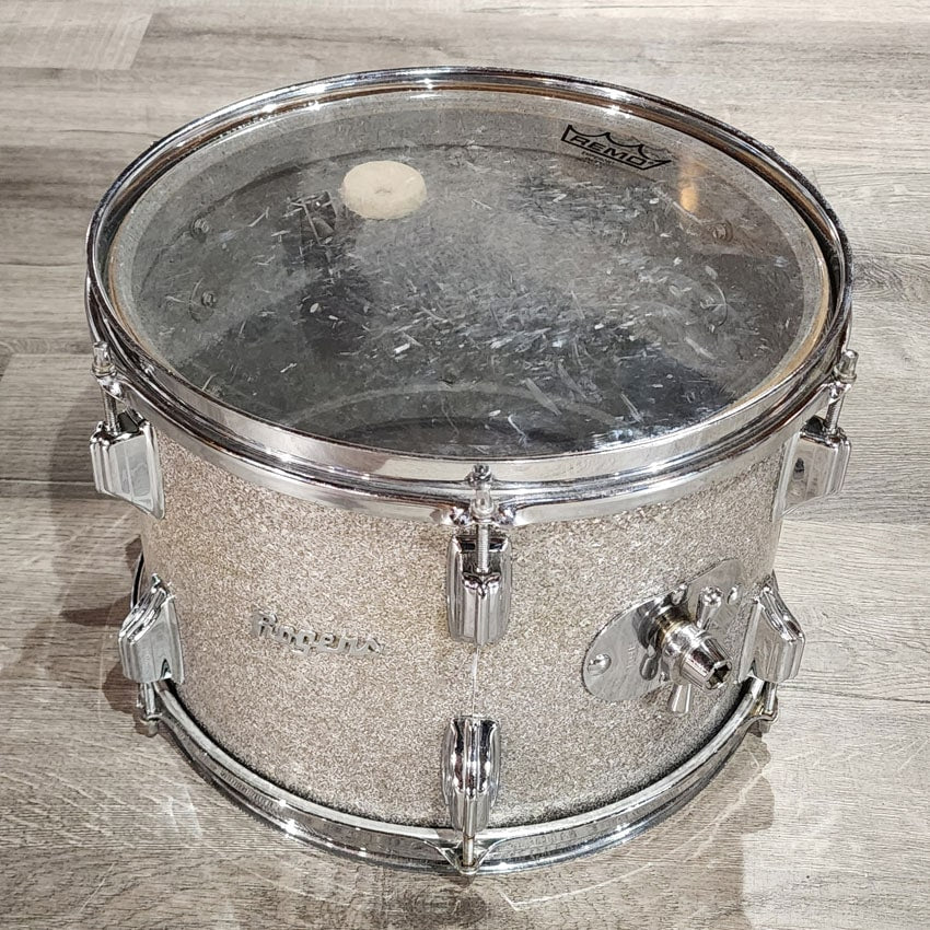 Used Vintage Rogers 3pc Holiday Drum Set Silver Sparkle - Good - Drum Center Of Portsmouth