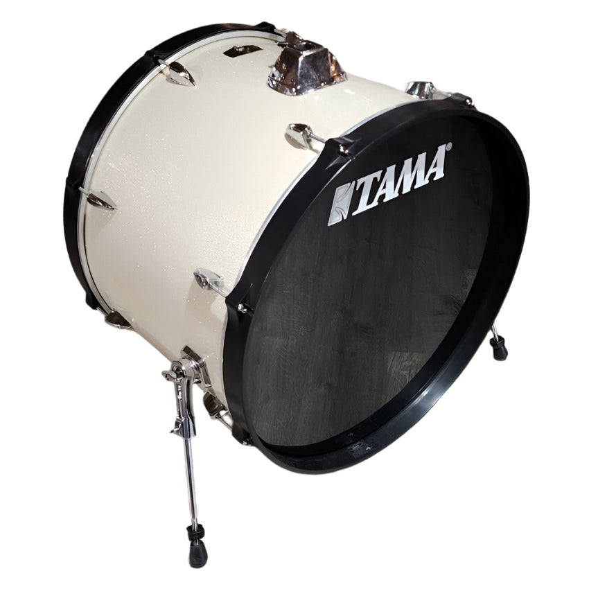 Used Tama Imperialstar Bass Drum 22x16 Vintage White Sparkle - Good - Drum Center Of Portsmouth
