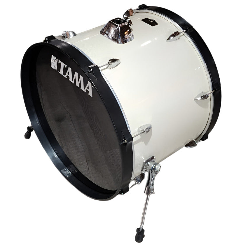 Used Tama Imperialstar Bass Drum 22x16 Vintage White Sparkle - Good - Drum Center Of Portsmouth