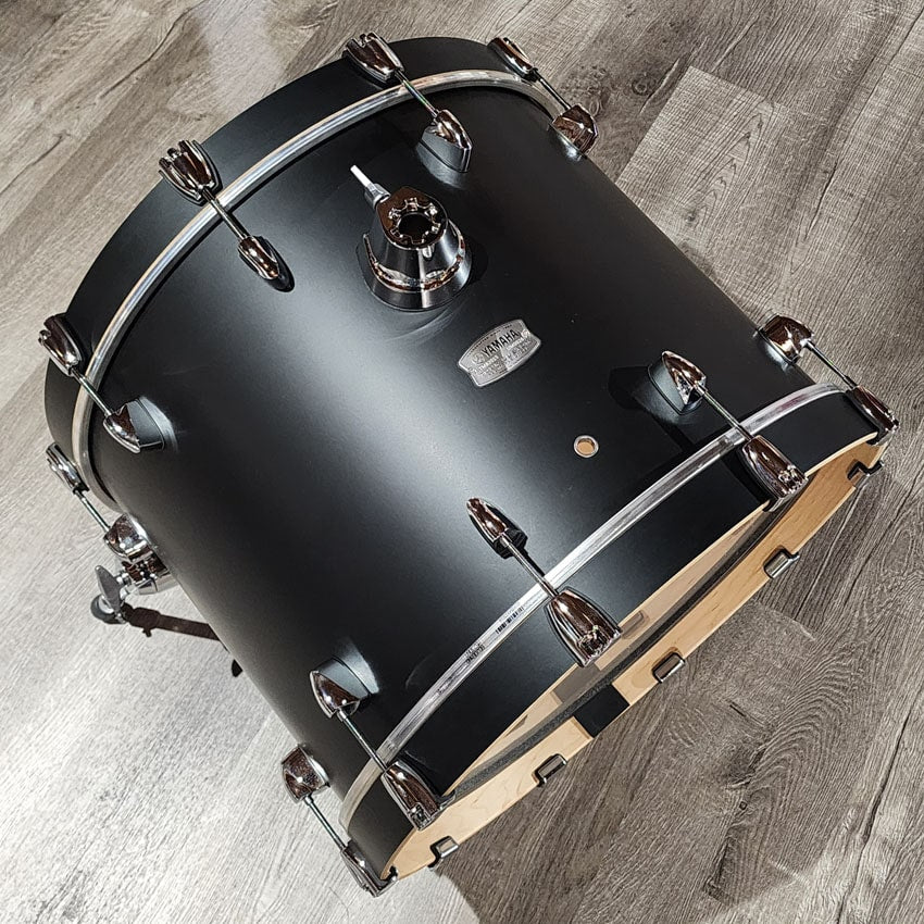 Used Yamaha Tour Custom Maple 4pc Drum Set Licorice Satin - Very Good - Drum Center Of Portsmouth