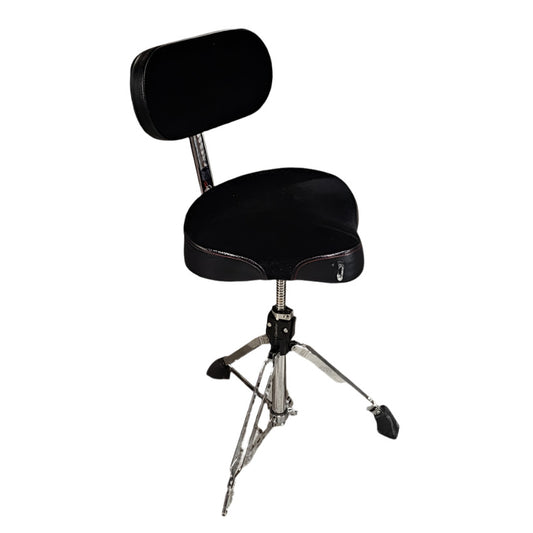 Used Gibraltar Heavy Duty Saddle Throne w/Backrest - Fair - Drum Center Of Portsmouth