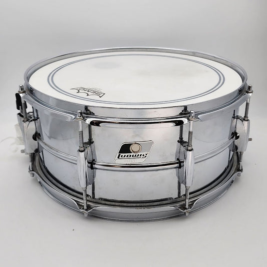 Used Ludwig Rocker Steel Snare Drum 14x6.5 - Good - Drum Center Of Portsmouth