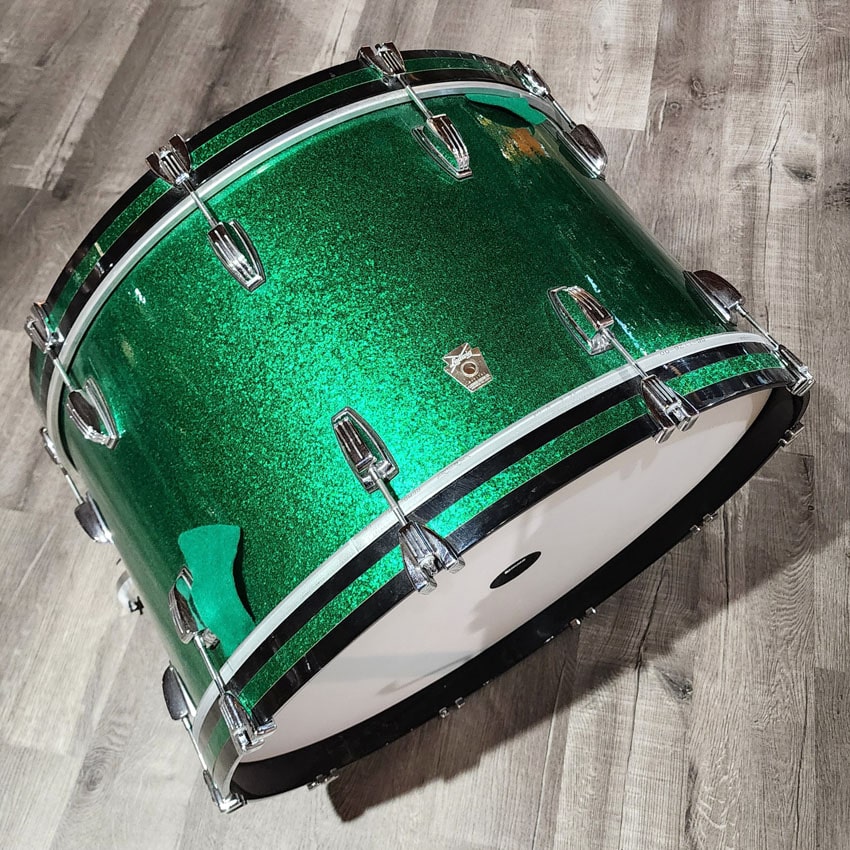 Used Ludwig Classic Maple 4pc Drum Set Green Sparkle - Very Good - Drum Center Of Portsmouth
