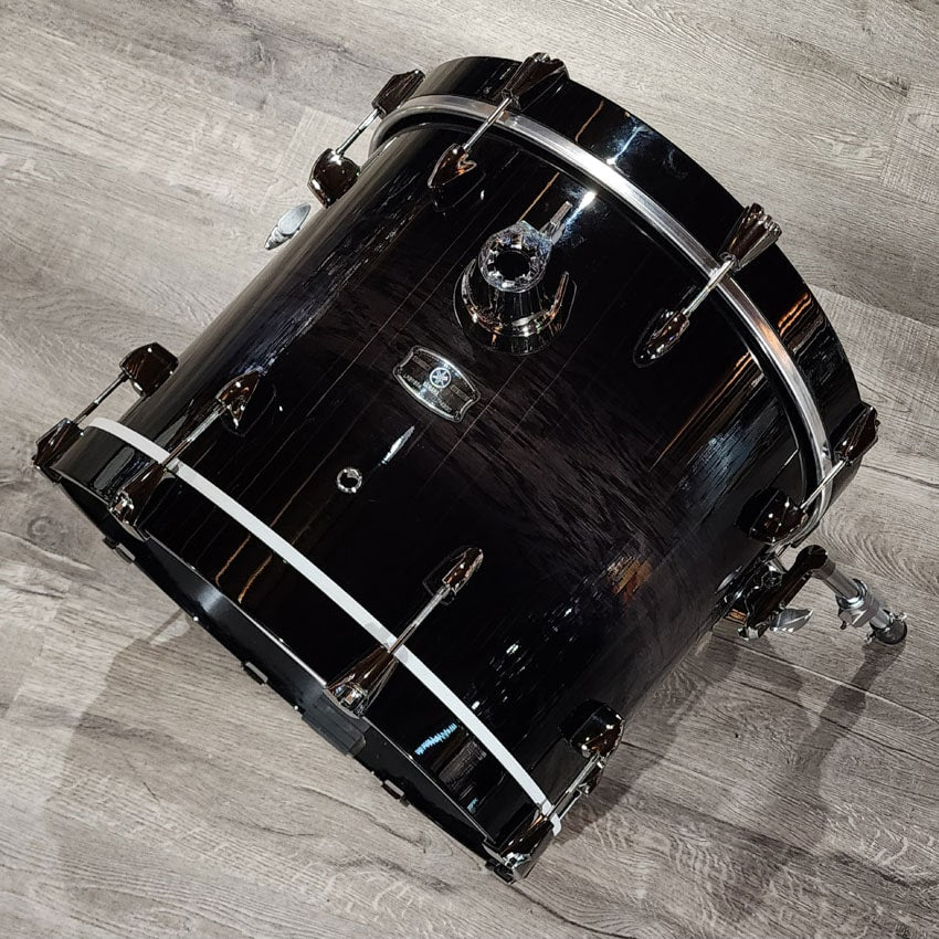 Used Yamaha Live Custom Oak 4pc Drum Set Black Shadow Sunburst - Good - Drum Center Of Portsmouth