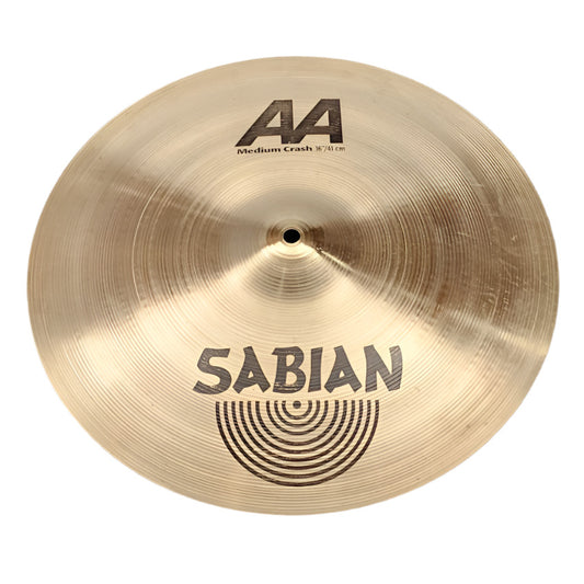 Used Sabian AA Medium Crash Cymbal 16" - Very Good - Drum Center Of Portsmouth