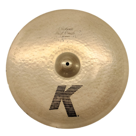 Used Zildjian K Custom Dark Fast Crash Cymbal 17" - Good - Drum Center Of Portsmouth