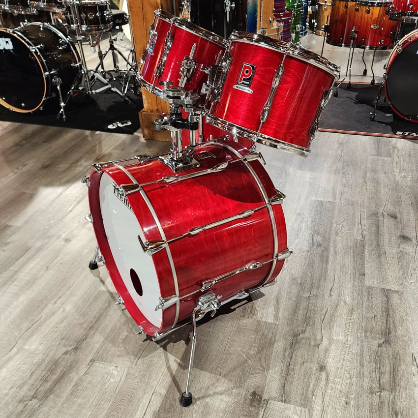 Used Vintage 1980s Premier Resonator 4pc Drum Set Red Lacquer - Very Good - Drum Center Of Portsmouth