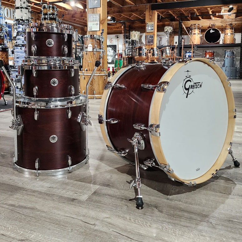 Used Gretsch Brooklyn Drum Set 4pc Satin Walnut - Very Good - Drum Center Of Portsmouth