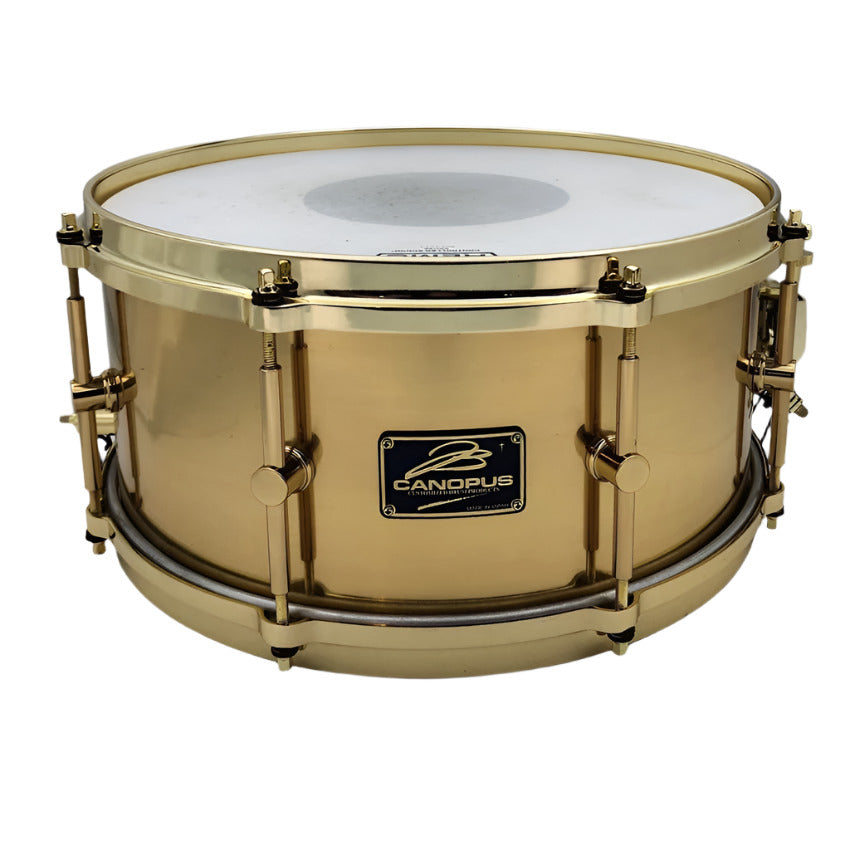 Used Canopus "The Brass" Snare Drum 14x6.5 w/Brass DC Hoops - Very Good - Drum Center Of Portsmouth