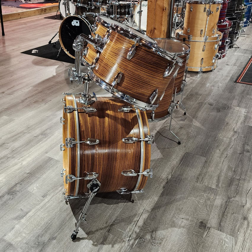 Used Premier Power House 5pc Drum Set Zebrawood Wrap - Good - Drum Center Of Portsmouth
