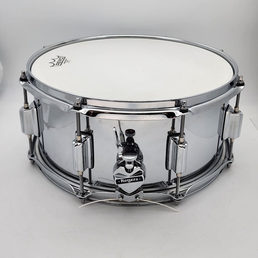 Used Rogers Powertone Steel Snare Drum 14x6.5 - Excellent - Drum Center Of Portsmouth