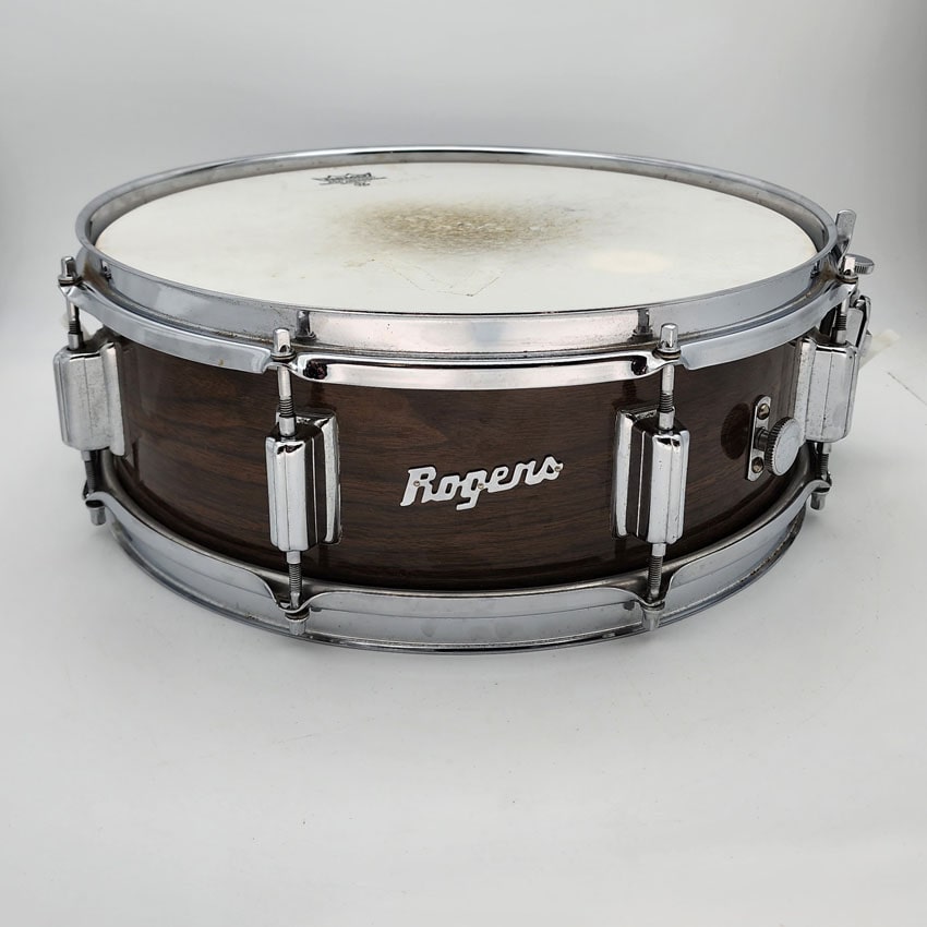 Used Vintage Rogers PowerTone Snare Drum 14x5 Koa - Fair - Drum Center Of Portsmouth