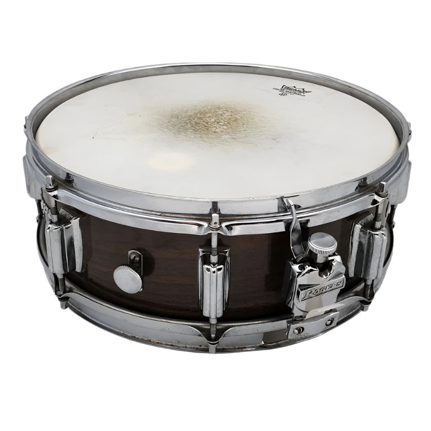 Used Vintage Rogers PowerTone Snare Drum 14x5 Koa - Fair - Drum Center Of Portsmouth