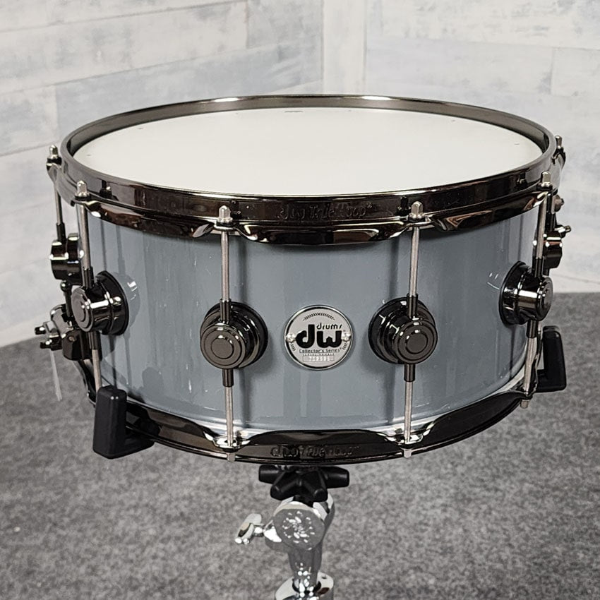 Used DW Collectors Brass Snare Drum 14x6.5 Gray w/Blk Nkl Hw - Drum Center Of Portsmouth