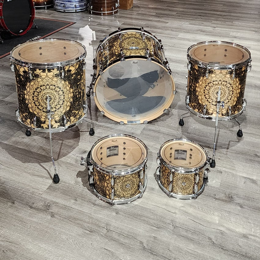 Used Pearl Masters Maple Complete 5pc Drum Set Cain & Abel - Very Good - Drum Center Of Portsmouth