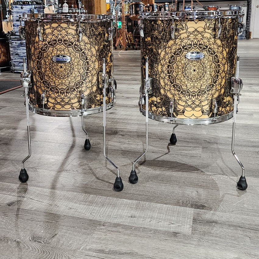 Used Pearl Masters Maple Complete 5pc Drum Set Cain & Abel - Very Good - Drum Center Of Portsmouth