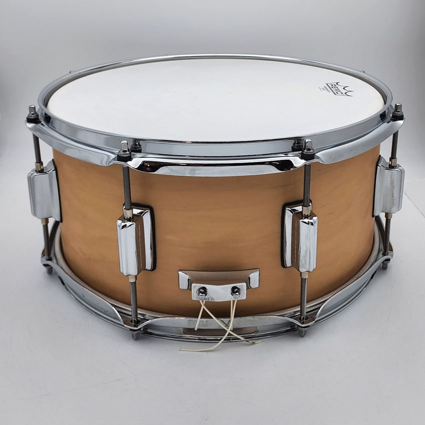 Used Rogers Powertone Snare Drum Satin Natural 14x6.5 - Very Good - Drum Center Of Portsmouth