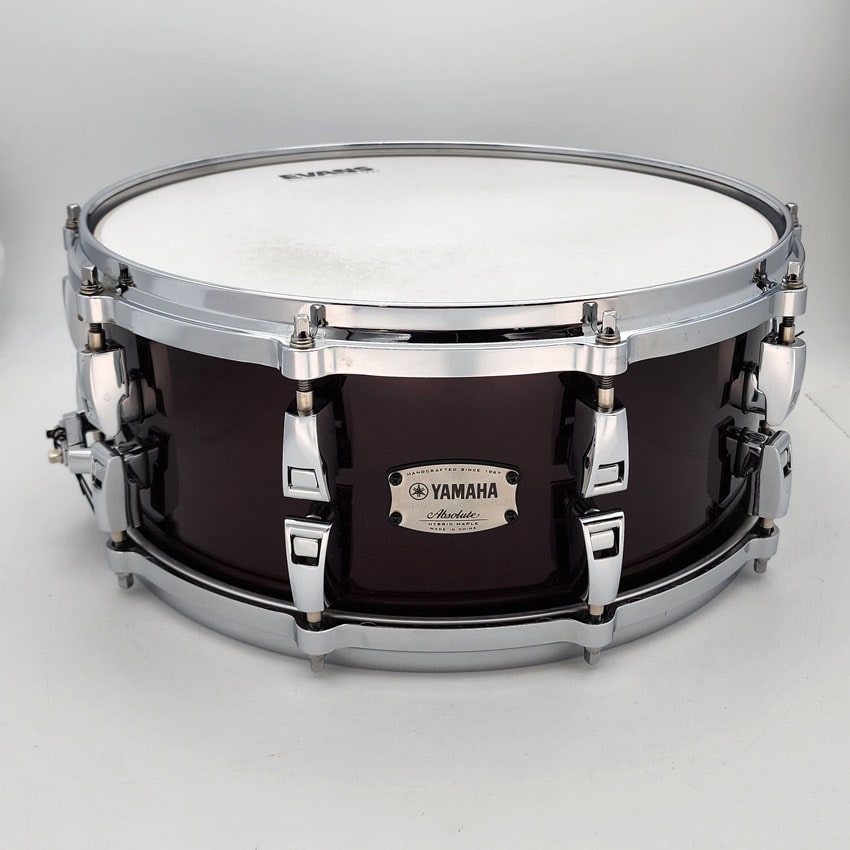 Used Yamaha Absolute Hybrid Maple Snare Drum 14x6 Classic Walnut - Very Good - Drum Center Of Portsmouth