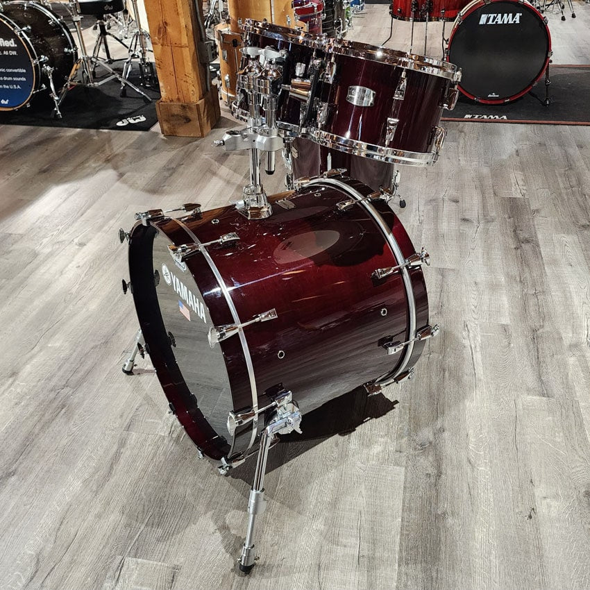 Used Yamaha Absolute Hybrid Maple 5pc Drum Set Classic Walnut - Very Good - Drum Center Of Portsmouth