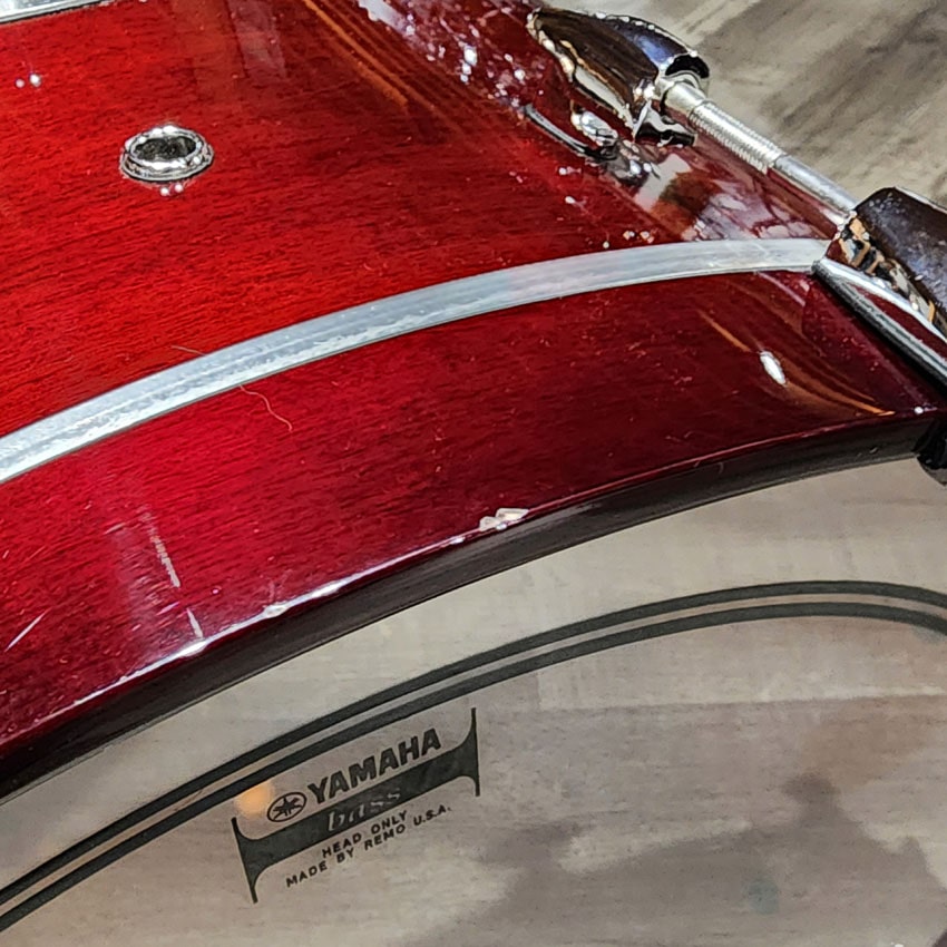 Used Yamaha Absolute Hybrid Maple 5pc Drum Set Classic Walnut - Very Good - Drum Center Of Portsmouth