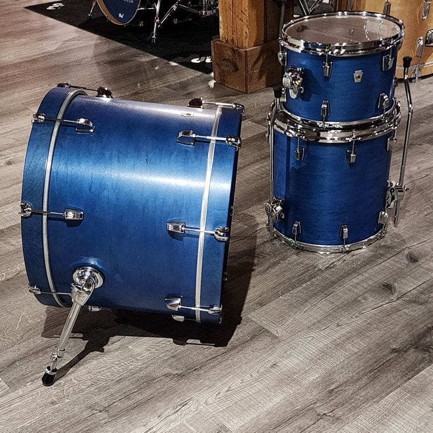 Used Ludwig Neusonic Drum Set Satin Royal Blue Finish - Excellent - Drum Center Of Portsmouth