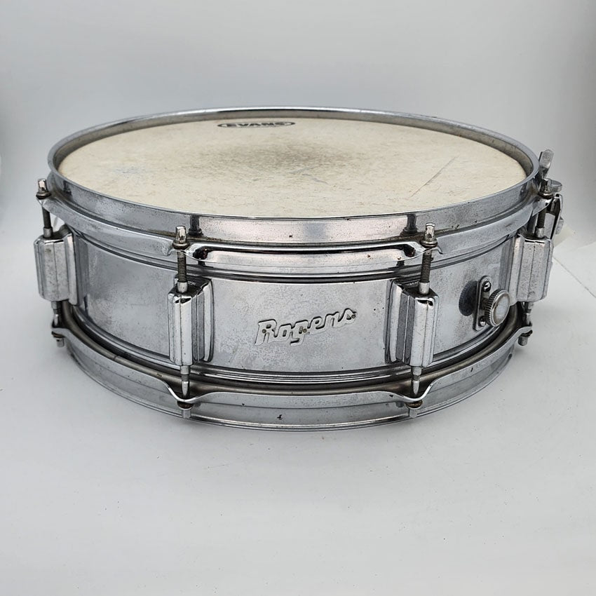 Used Rogers Powertone Steel Snare Drum 14x5 - Good - Drum Center Of Portsmouth