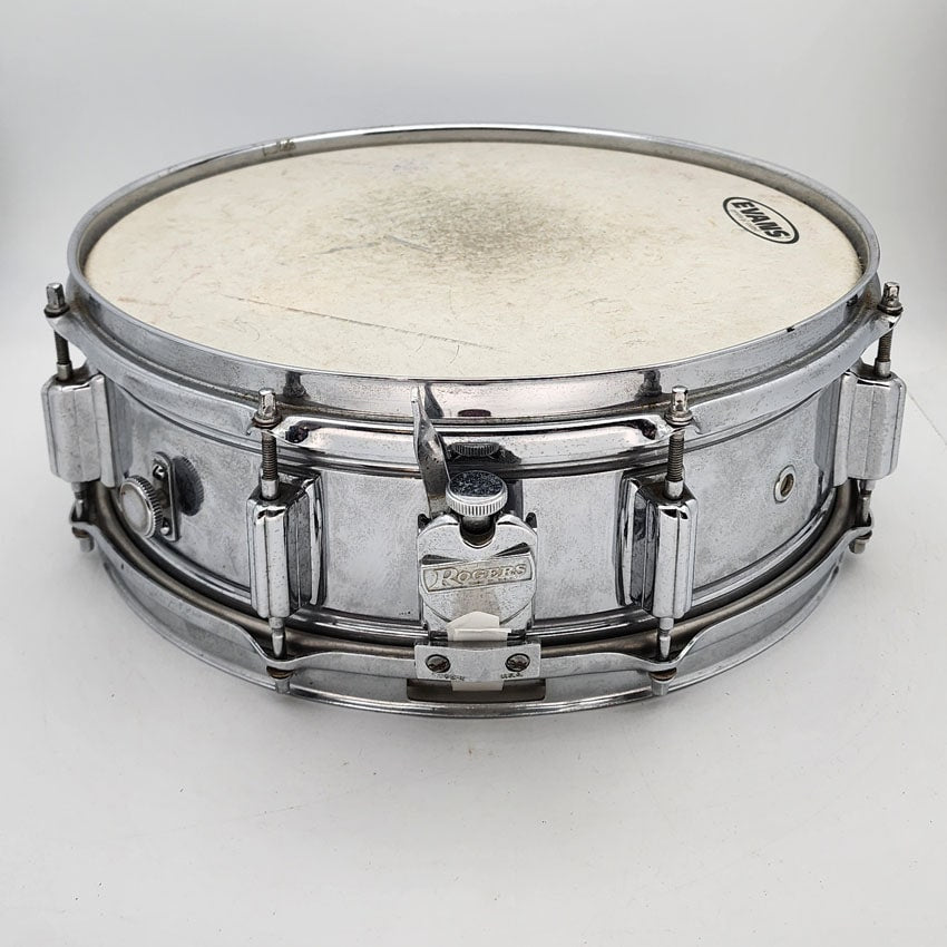 Used Rogers Powertone Steel Snare Drum 14x5 - Good - Drum Center Of Portsmouth