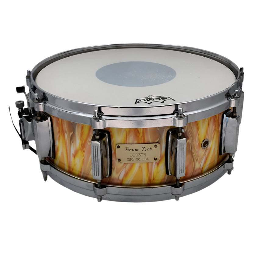 Used Drum Tech Snare Drum 14x5.5 Sherbet Swirl - Fair - Drum Center Of Portsmouth