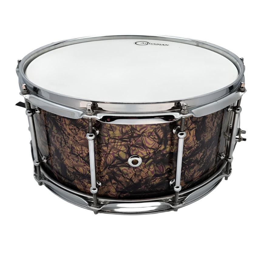 Used Ezekiel Drum Co Snare Drum 14x6.5 Pearloid - Good - Drum Center Of Portsmouth