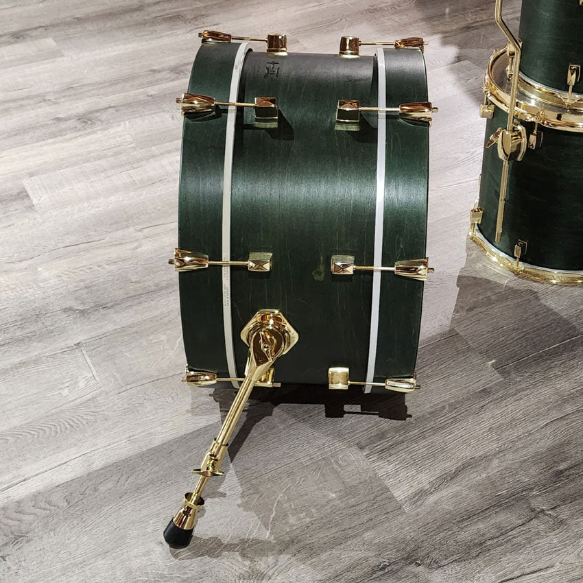 Used Tree House 4pc Compact Drum Set Satin Green - Very Good - Drum Center Of Portsmouth