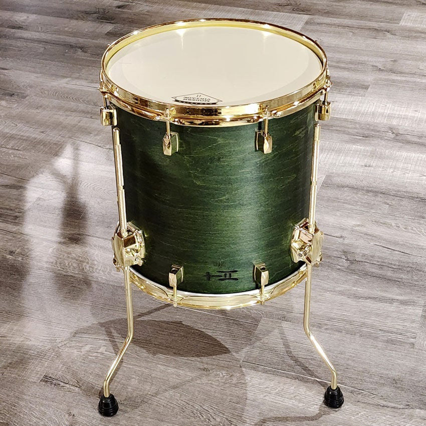 Used Tree House 4pc Compact Drum Set Satin Green - Very Good - Drum Center Of Portsmouth