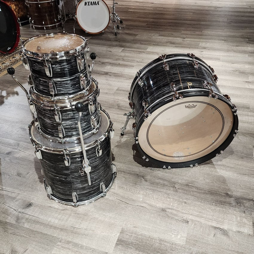 Used Ludwig Classic Maple 4pc Drum Set Vintage Black Oyster - Very Good - Drum Center Of Portsmouth
