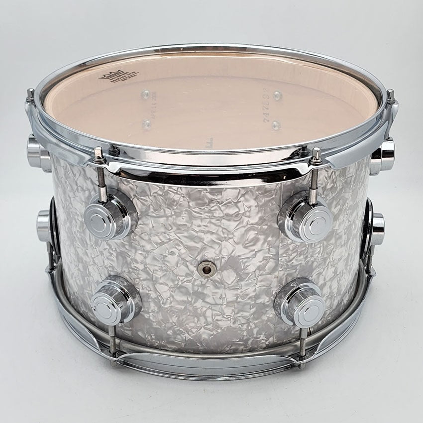 Used DW Collectors Maple Rack Tom 12x8 White Marine Pearl - Very Good - Drum Center Of Portsmouth
