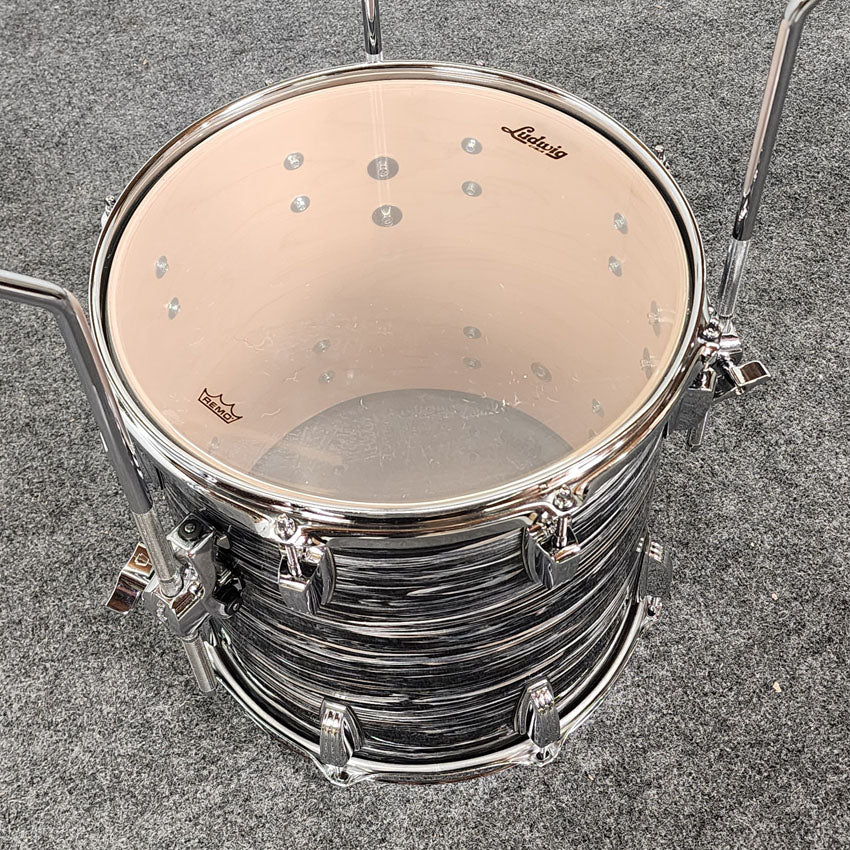 Used Ludwig Classic Maple Floor Tom 14x14 Vintage Black Oyster - Very Good - Drum Center Of Portsmouth