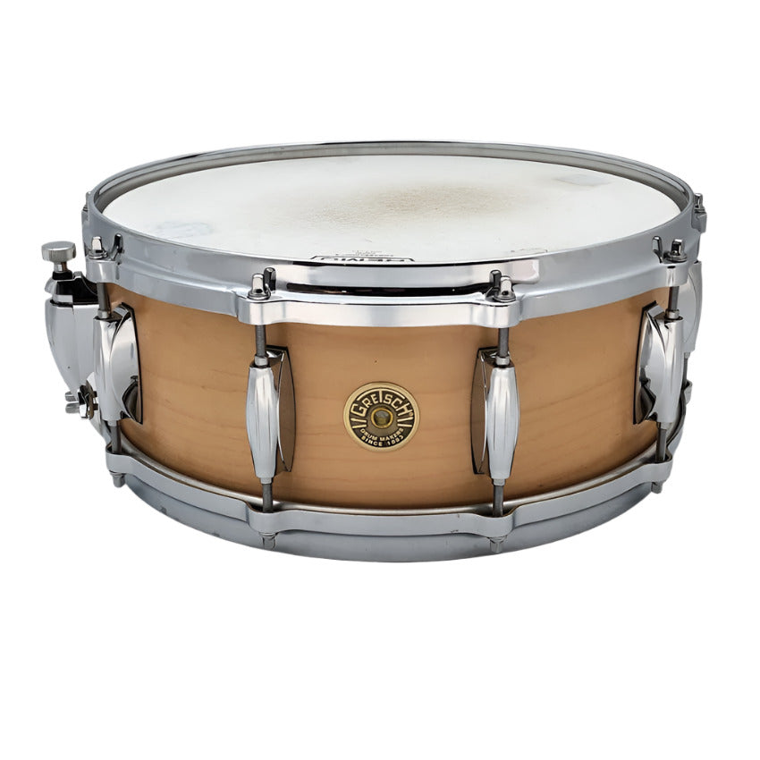 Used Gretsch USA Custom Snare Drum 14x5 Satin Natural - Very Good - Drum Center Of Portsmouth