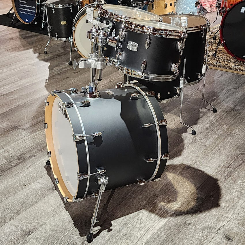 Used Yamaha Tour Custom 5pc Drum Set Licorice Satin - Very Good - Drum Center Of Portsmouth
