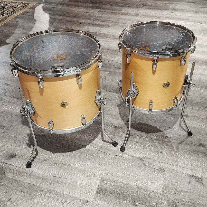 Used Gretsch USA Custom 5pc Drum Set Satin Natural - Very Good - Drum Center Of Portsmouth