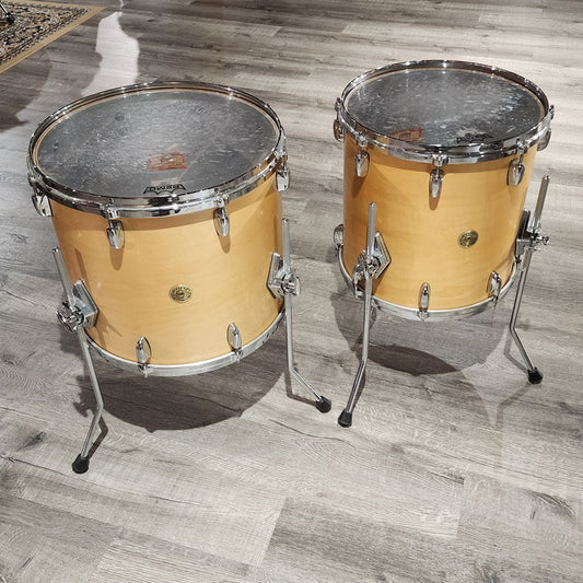 Used Gretsch USA Custom 5pc Drum Set Satin Natural - Very Good - Drum Center Of Portsmouth