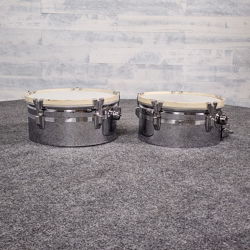 Used Vintage Rogers Timbales w/Wood Hoops - Very Good - Drum Center Of Portsmouth
