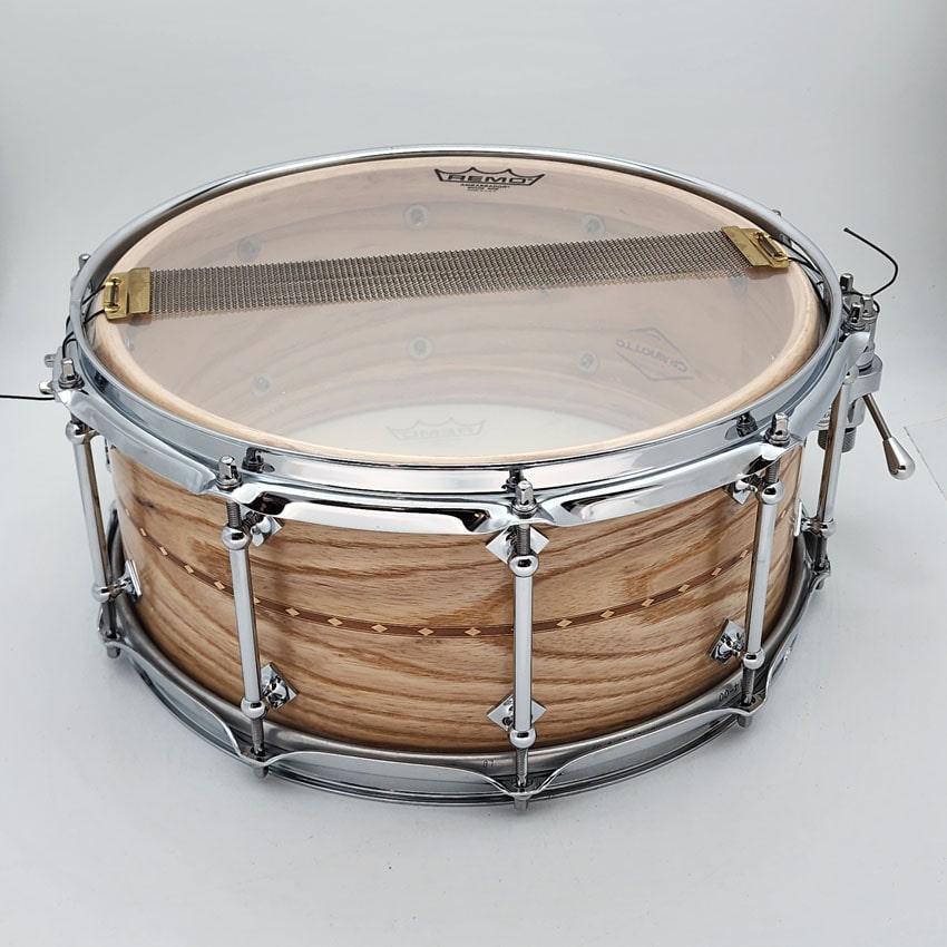 Used Craviotto Ash Snare Drum 14x6.5 w/Inlay - Very Good - Drum Center Of Portsmouth