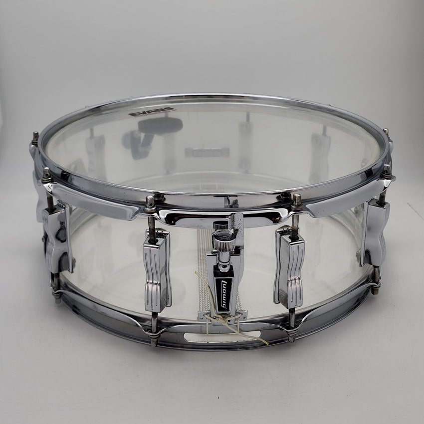 Used Ludwig Vistalite Snare Drum 14x5.5 Clear - Good - Drum Center Of Portsmouth