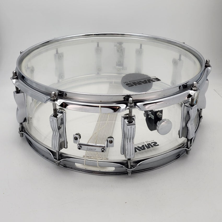 Used Ludwig Vistalite Snare Drum 14x5.5 Clear - Good - Drum Center Of Portsmouth