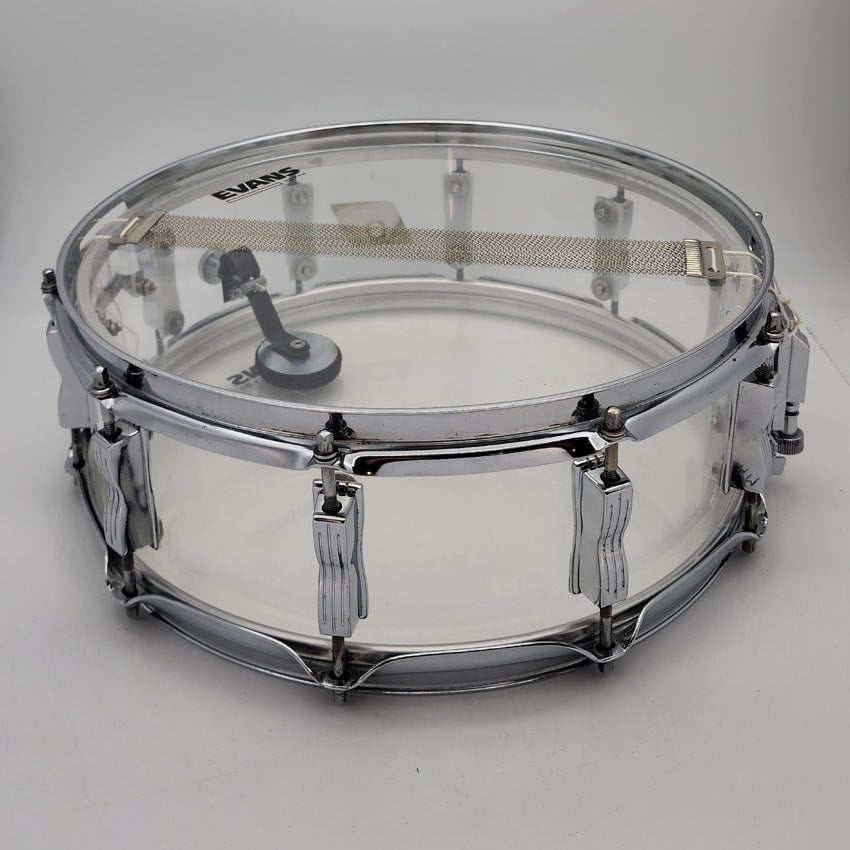 Used Ludwig Vistalite Snare Drum 14x5.5 Clear - Good - Drum Center Of Portsmouth