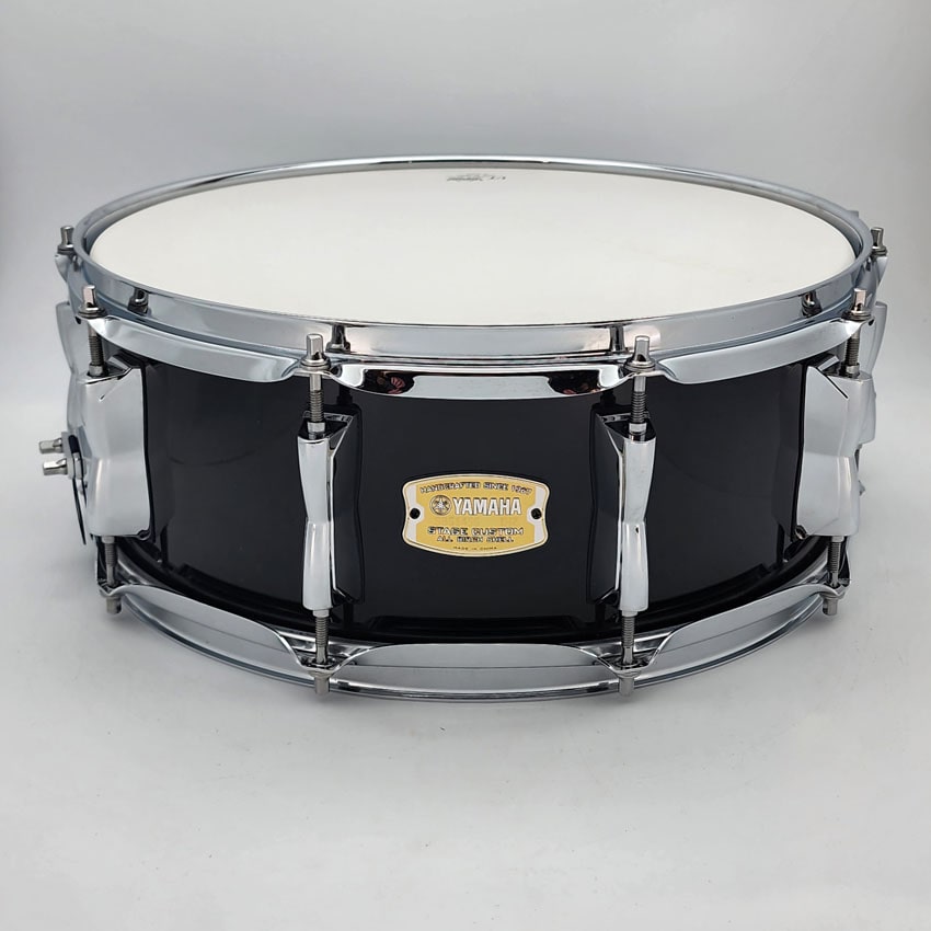 Used Yamaha Stage Custom Birch Snare Drum 14x5.5 Raven Black - Good - Drum Center Of Portsmouth