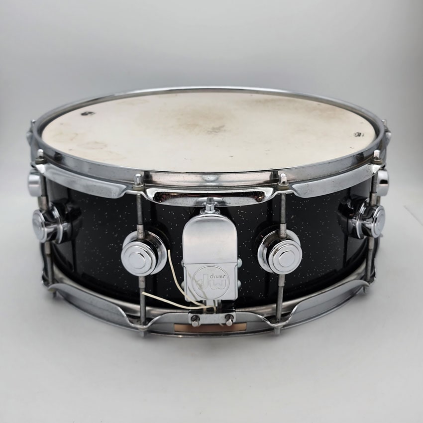 Used DW Collectors Snare Drum 14x5.5 Black Sparkle Lacquer - Good - Drum Center Of Portsmouth