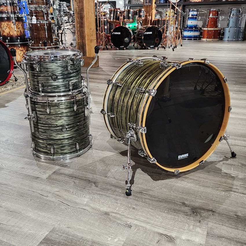 Used Gretsch Renown 3pc Drum Set Silver Oyster Pearl - Good - Drum Center Of Portsmouth